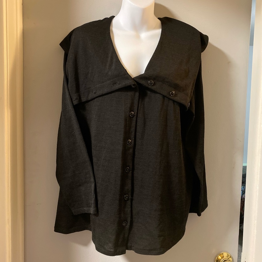 Fashion Bug plus size 1x black cardigan cape